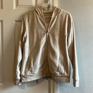 LL Bean full zip fleece-lined hoodie Size large